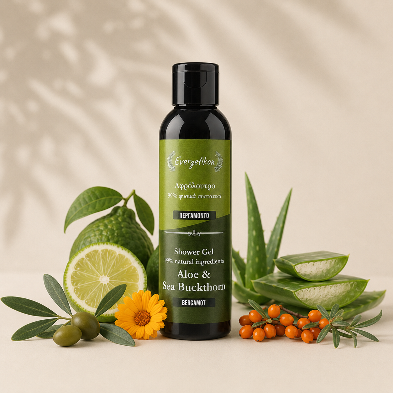 Gel douche naturel - Bergamote - Evergetikon