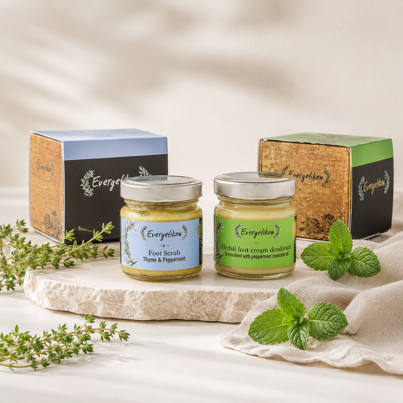 Crème pour les pieds + gommage pour les pieds